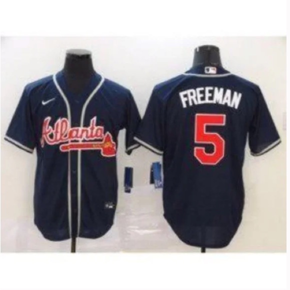 Braves Freddie Freeman Navy Jersey